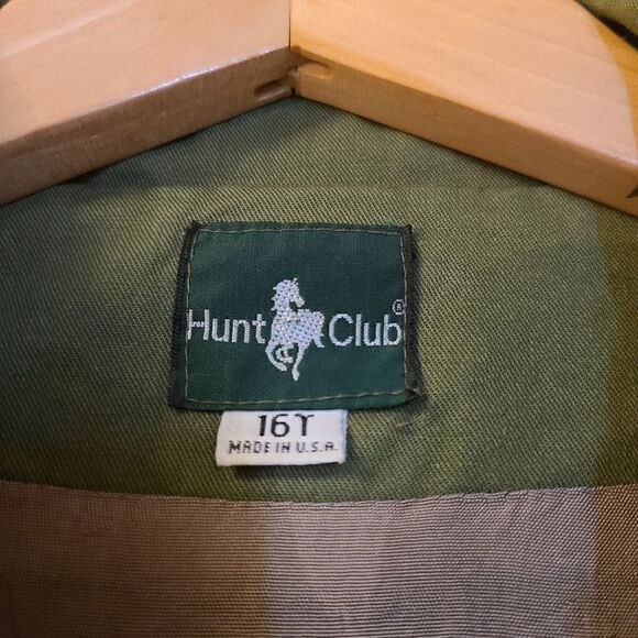 Vintage Hunt Club Olive Safari Jacket 16 Tall - Picture 2 of 7